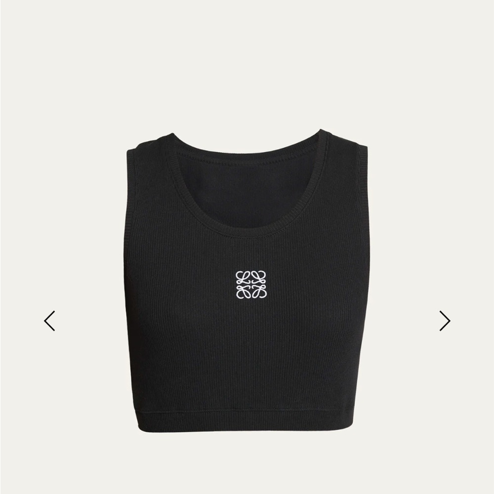 Loewe cropped anagram tank top in cotton
